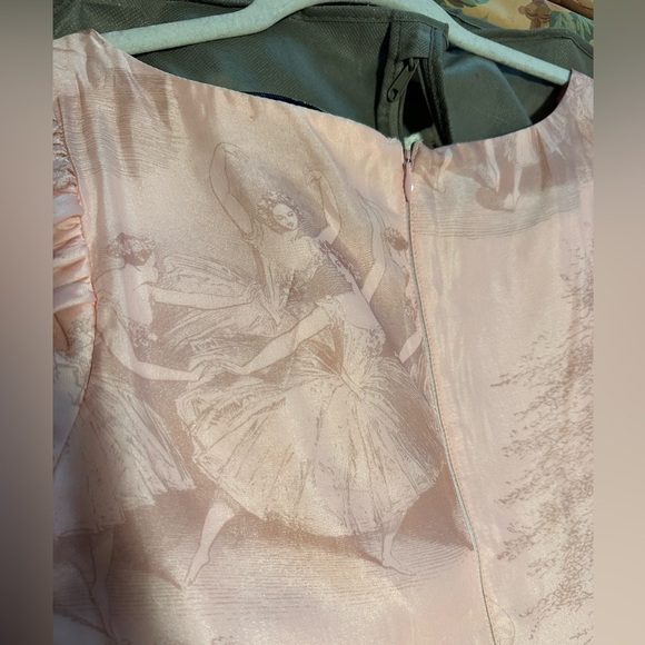 JessaKae RARE Ballerina Dress Silk Princess Gown with Ballerinas Pattern - Picture 13 of 16